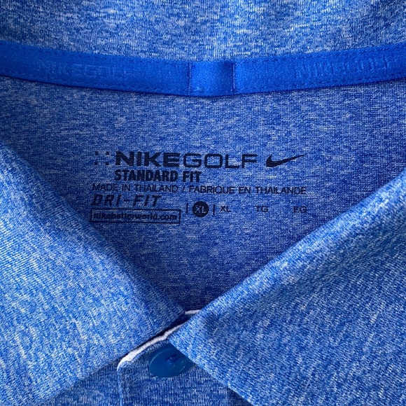 Nike Dri-Fit Golf Polo in Blue/White Size XL - Picture 3 of 5